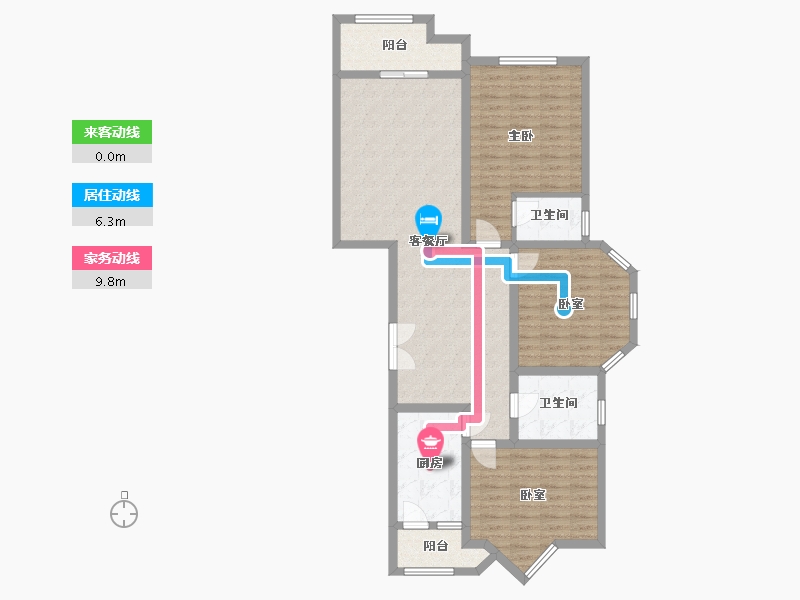 江苏省-南京市-翠屏国际城-130.00-户型库-动静线