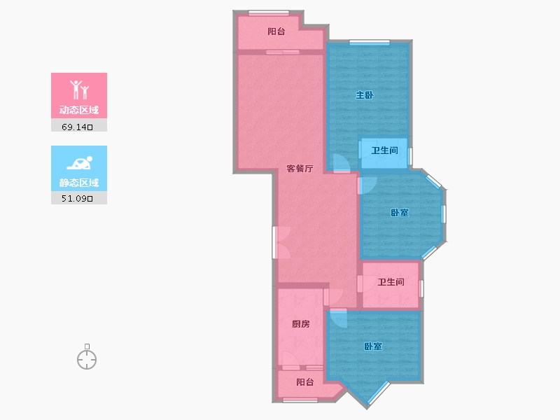 江苏省-南京市-翠屏国际城-130.00-户型库-动静分区