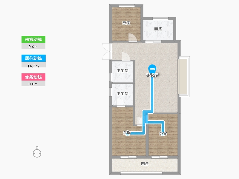 浙江省-台州市-绿城·明月君澜-83.45-户型库-动静线