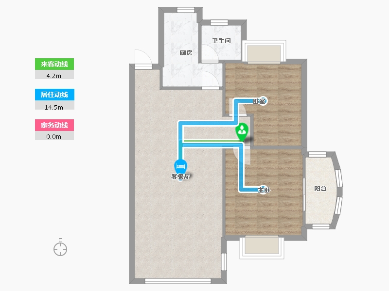 湖南省-长沙市-金帆小区-82.00-户型库-动静线