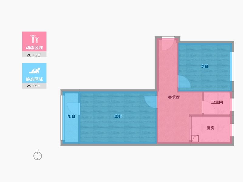 北京-北京市-清华大学西南楼-46.30-户型库-动静分区