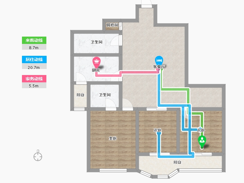 山东省-济宁市-华宸金水湾-103.20-户型库-动静线