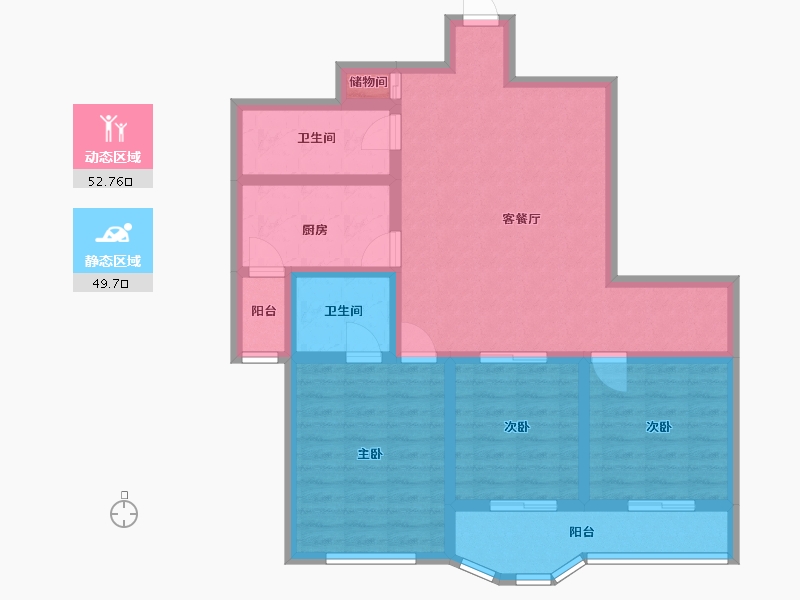 山东省-济宁市-华宸金水湾-103.20-户型库-动静分区