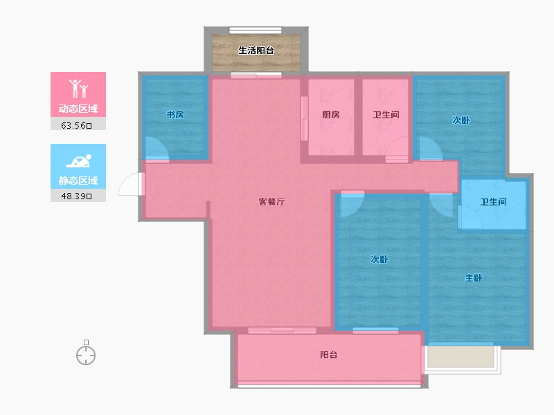 山西省-运城市-晋府玫號-103.29-户型库-动静分区