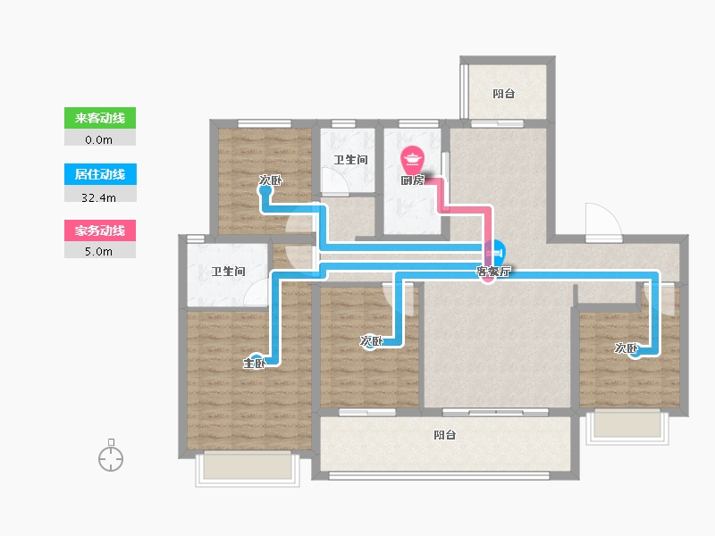 湖南省-长沙市-龙湖江与城-119.54-户型库-动静线