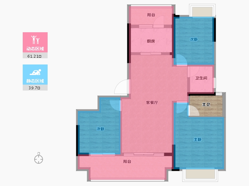 江西省-上饶市-汇佳春丰·滨江悦-94.09-户型库-动静分区