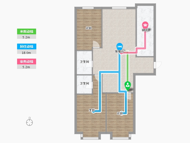 河北省-石家庄市-中基礼域尚城-北区-105.40-户型库-动静线