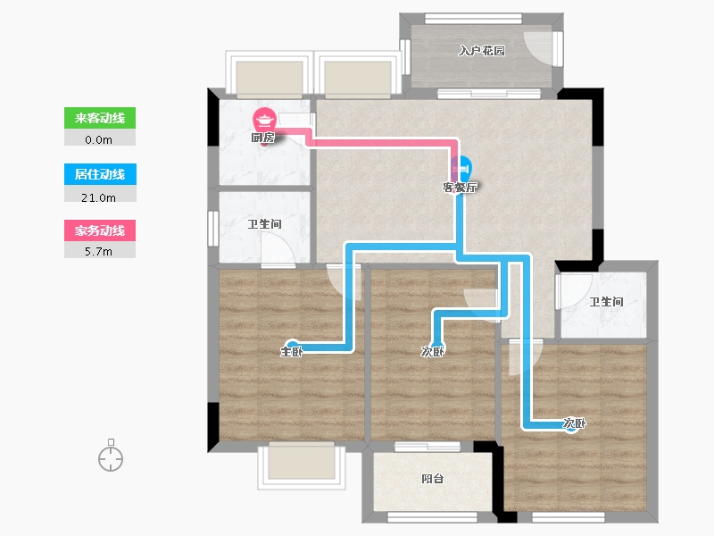 福建省-南平市-武夷百花里-80.80-户型库-动静线