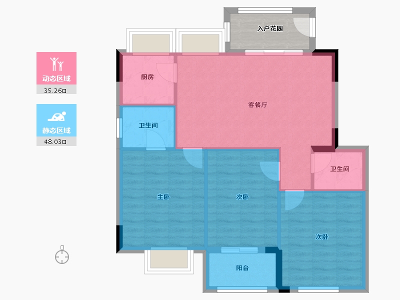 福建省-南平市-武夷百花里-80.80-户型库-动静分区