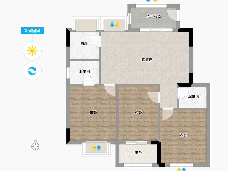 福建省-南平市-武夷百花里-80.80-户型库-采光通风