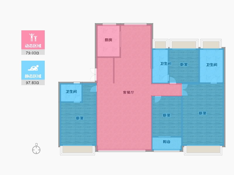 安徽省-合肥市-招商天青臻境-164.00-户型库-动静分区