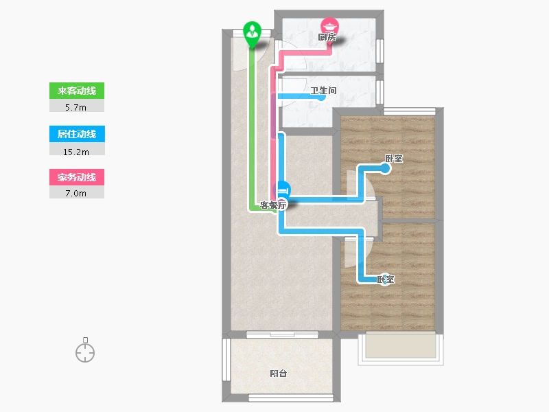 河南省-南阳市-建业·中州学府-60.00-户型库-动静线