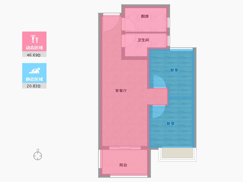 河南省-南阳市-建业·中州学府-60.00-户型库-动静分区