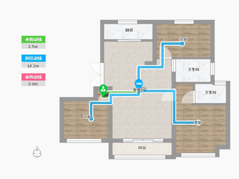 河南省-濮阳市-龙润学府-61.91-户型库-动静线