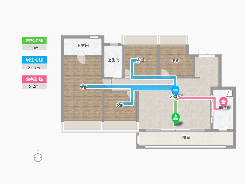 四川省-成都市-万科朗拾交子-113.40-户型库-动静线