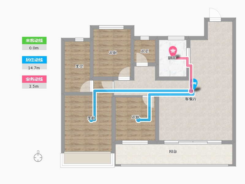 江苏省-苏州市-建发·云湖上-92.22-户型库-动静线