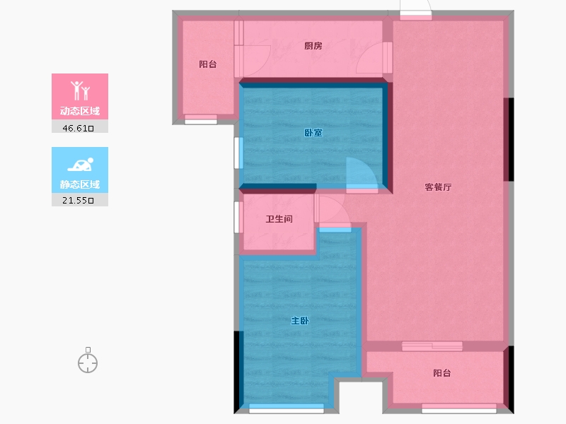 湖南省-株洲市-山水印象2期-60.00-户型库-动静分区