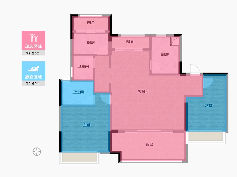 江西省-南昌市-高新未来社区-94.40-户型库-动静分区