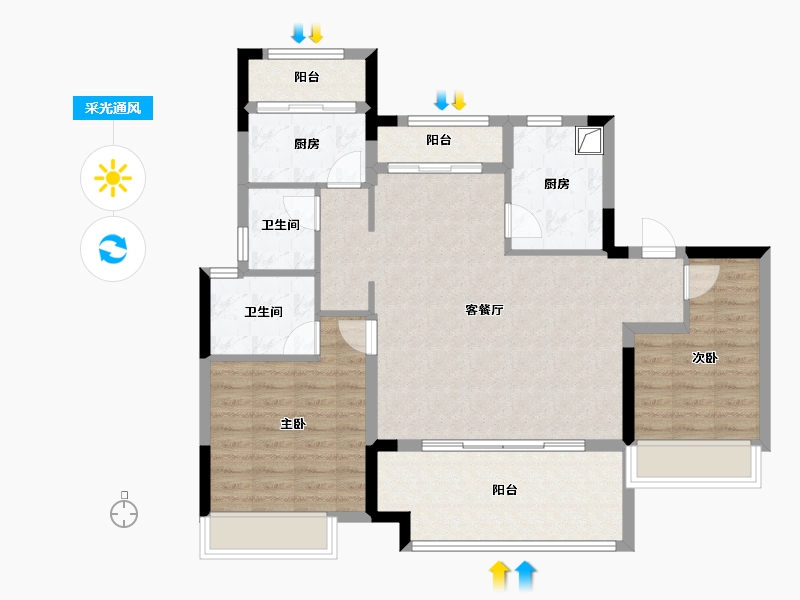 江西省-南昌市-高新未来社区-94.40-户型库-采光通风