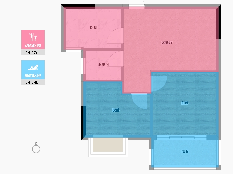 江西省-九江市-共青城温馨家园-68.02-户型库-动静分区