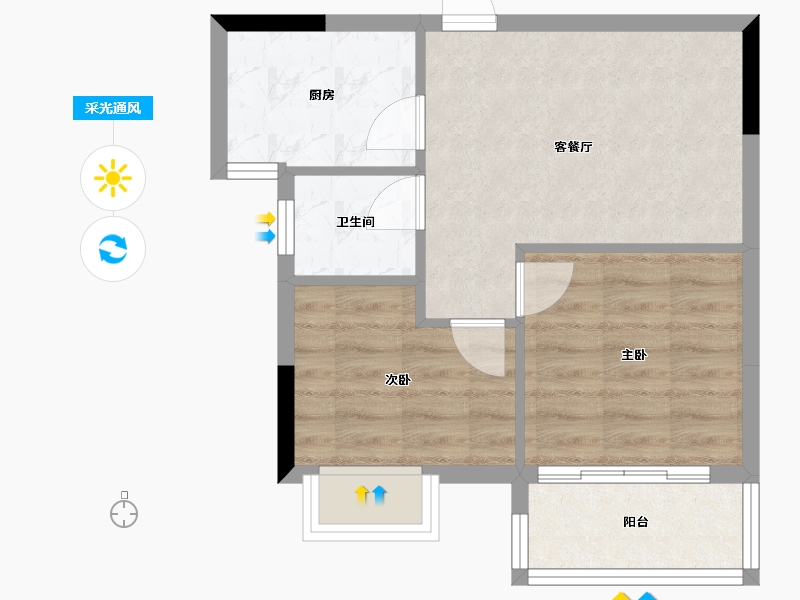 江西省-九江市-共青城温馨家园-68.02-户型库-采光通风