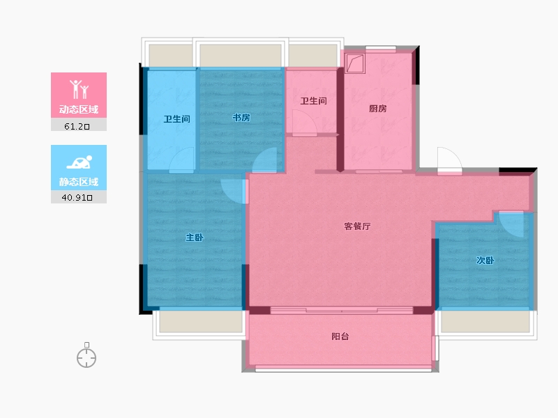 江苏省-南京市-颐和铂樾府-92.00-户型库-动静分区