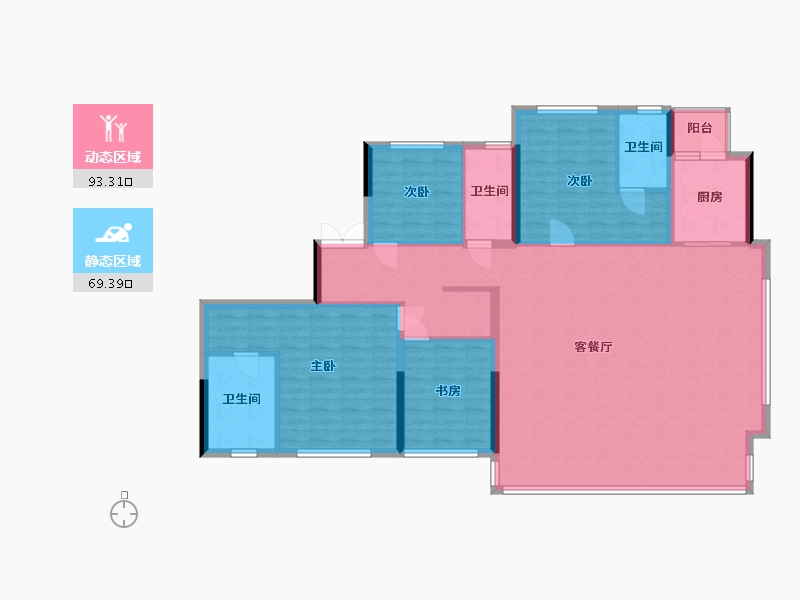 四川省-成都市-邦泰天府云锦-149.20-户型库-动静分区