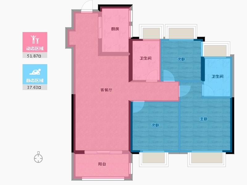 安徽省-合肥市-长城保利和光峯境-80.00-户型库-动静分区