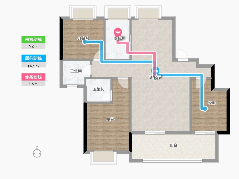 江西省-九江市-融翔·湖境-94.35-户型库-动静线