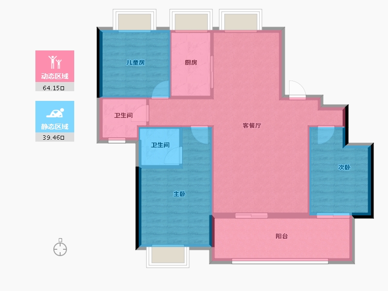 江西省-九江市-融翔·湖境-94.35-户型库-动静分区