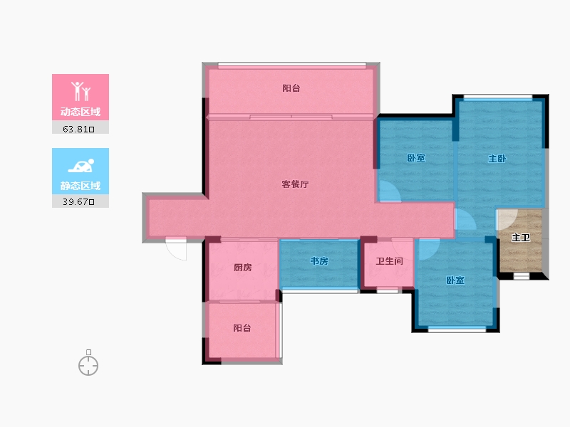 四川省-绵阳市-文泉锦樾-98.20-户型库-动静分区