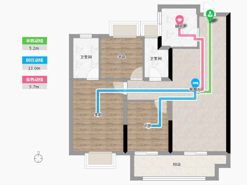 湖北省-武汉市-金融街金悦府-83.38-户型库-动静线