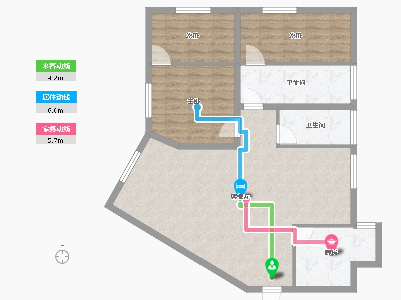 广东省-深圳市-天元大厦-86.95-户型库-动静线