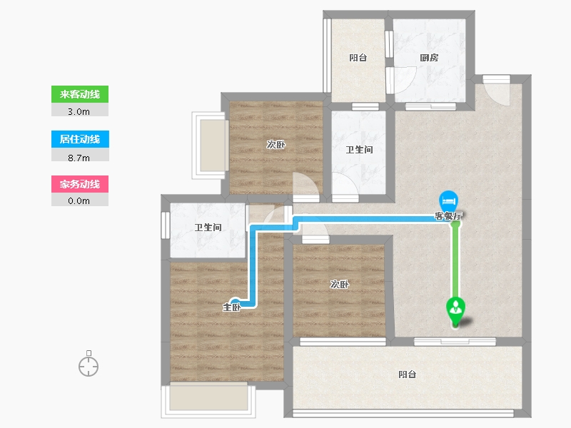 四川省-绵阳市-御景江山-87.98-户型库-动静线