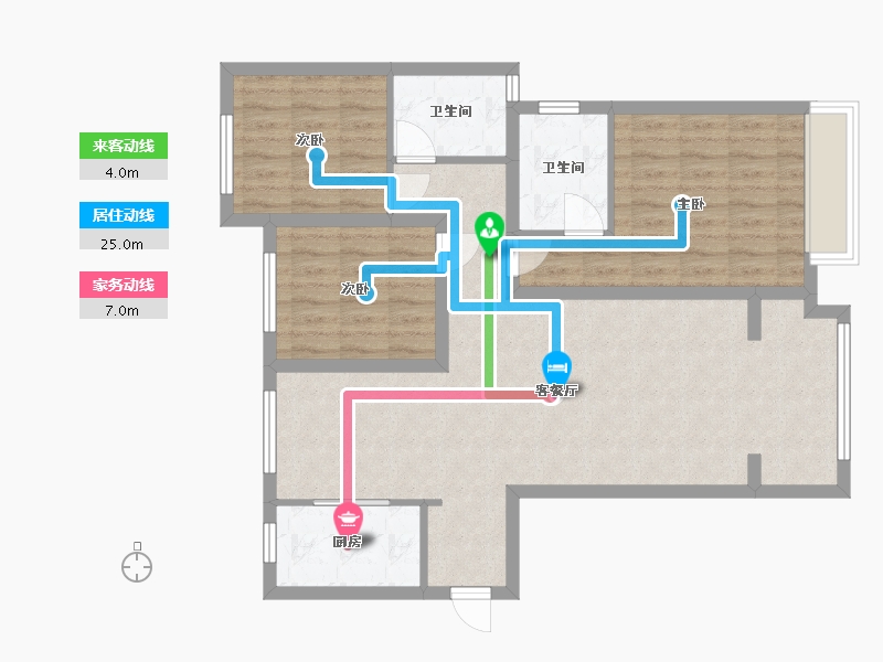 河南省-郑州市-锦艺四季城-100.90-户型库-动静线