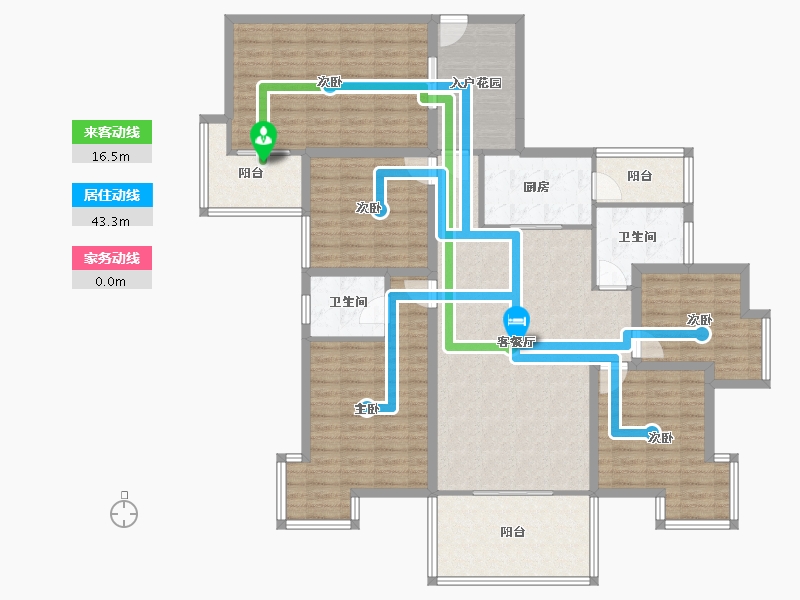 广东省-深圳市-碧海富通城一期-150.83-户型库-动静线