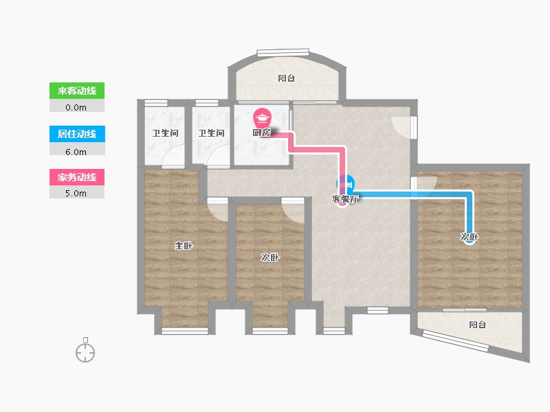 广东省-深圳市-嘉庭苑-86.85-户型库-动静线