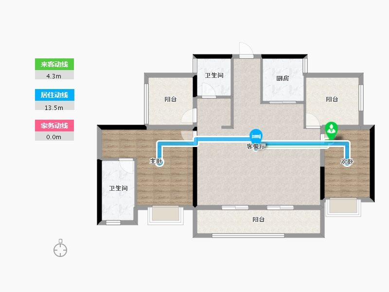 贵州省-贵阳市-万科云翠隐秀-109.95-户型库-动静线