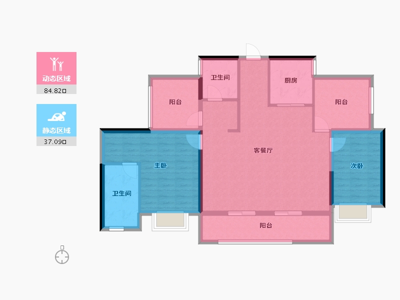 贵州省-贵阳市-万科云翠隐秀-109.95-户型库-动静分区