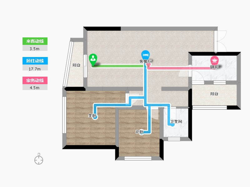 四川省-成都市-观澜9号云岸-71.92-户型库-动静线