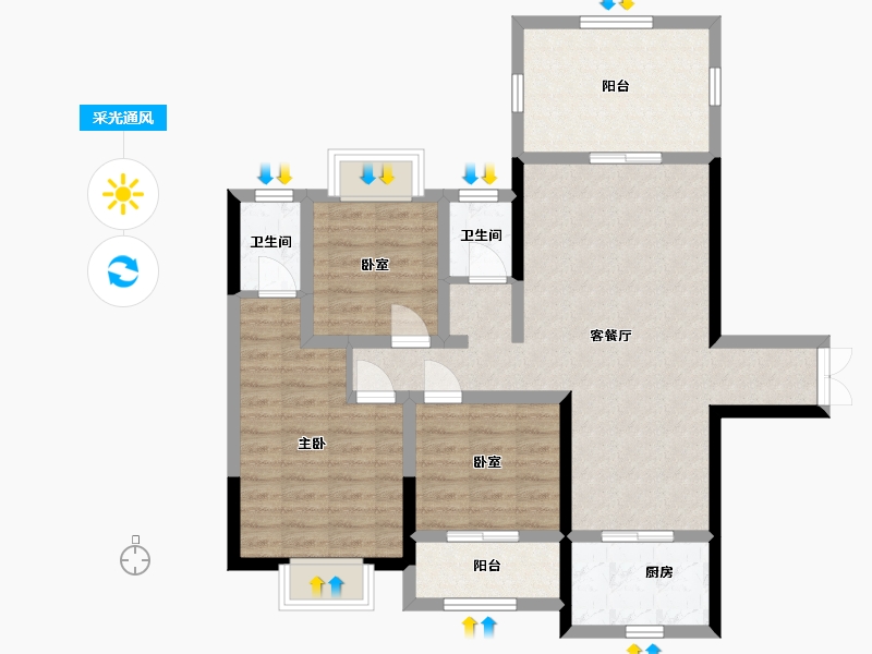 湖南省-邵阳市-振羽首府-121.00-户型库-采光通风