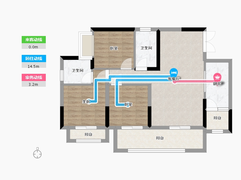 四川省-广安市-超达·浅水半岛-78.40-户型库-动静线