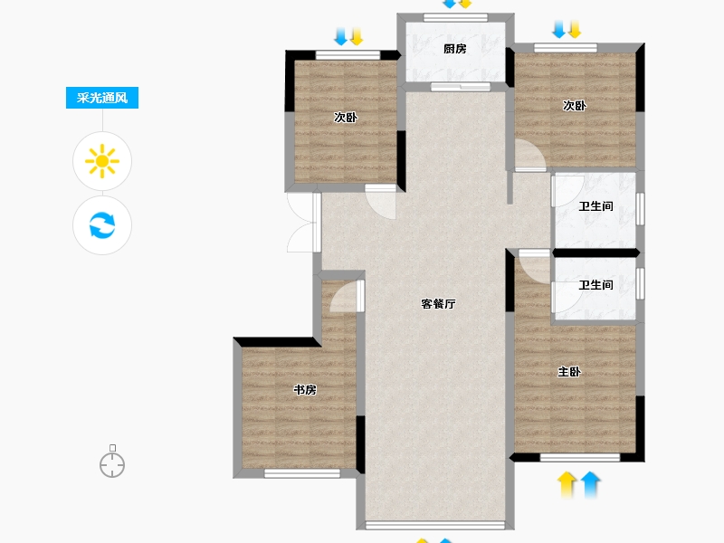 河南省-开封市-永美上和府-115.00-户型库-采光通风