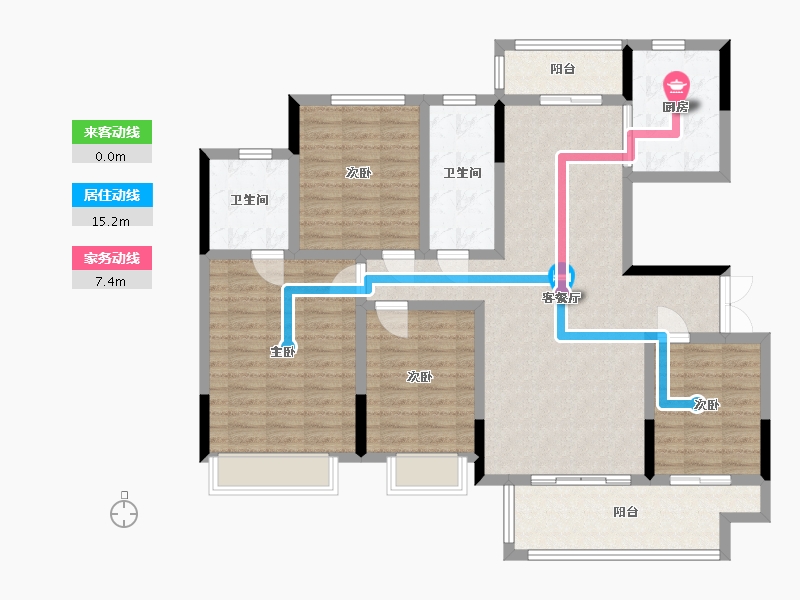 河南省-周口市-建业城三期 君望-122.40-户型库-动静线