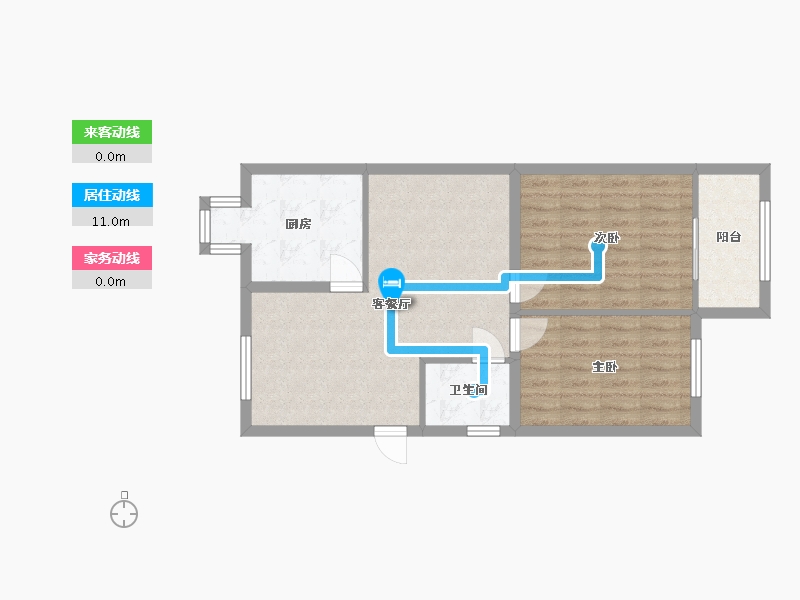 湖北省-武汉市-额头湾小区-70.00-户型库-动静线