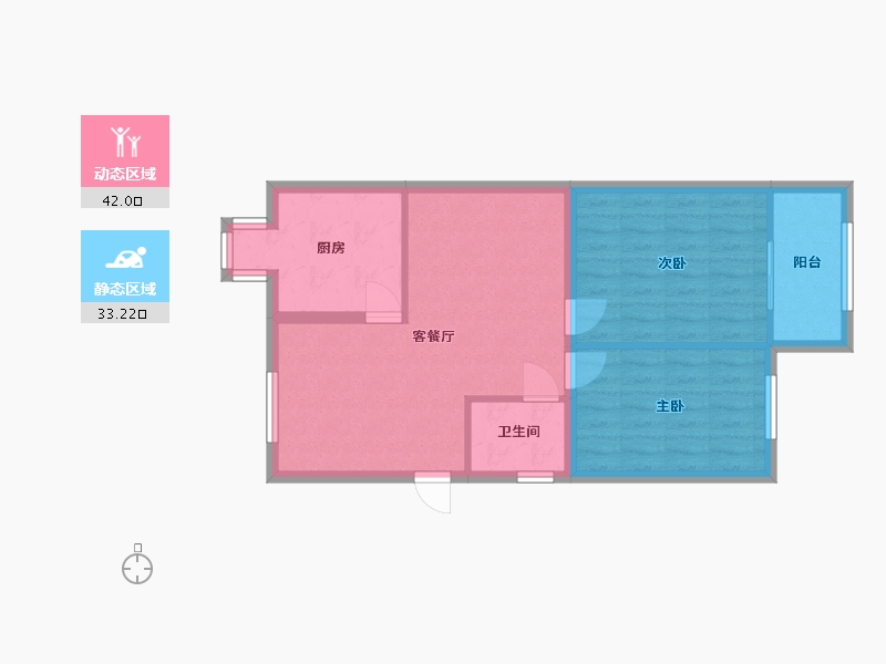 湖北省-武汉市-额头湾小区-70.00-户型库-动静分区