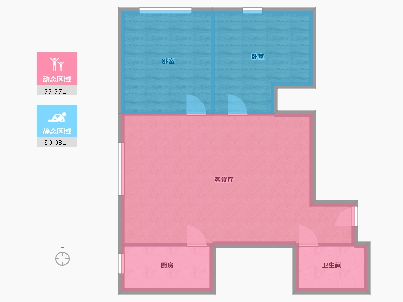 陕西省-西安市-祭台新苑-91.00-户型库-动静分区