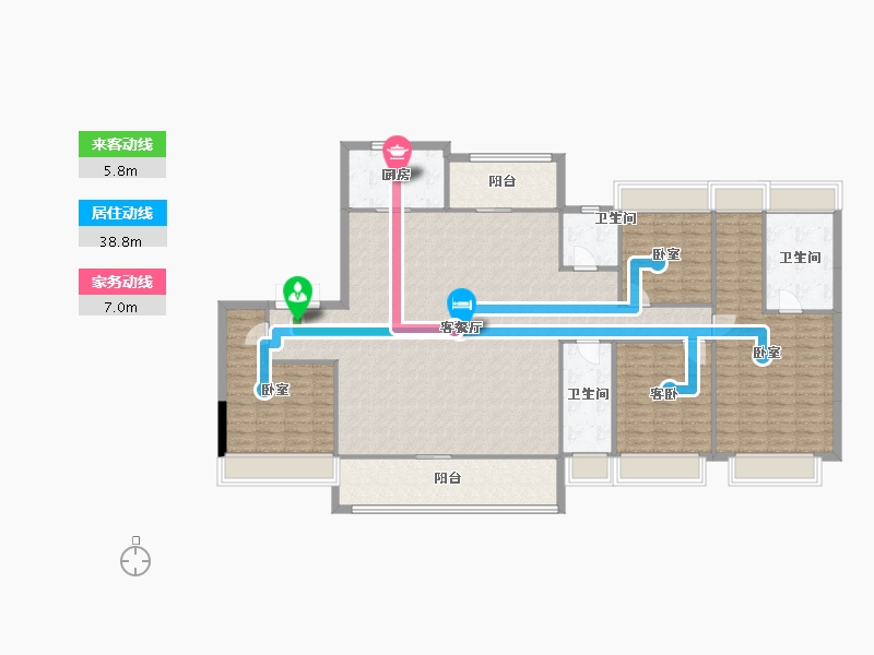 贵州省-遵义市-万达生态城-173.03-户型库-动静线