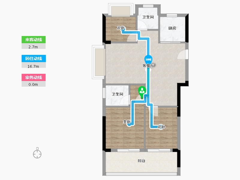 福建省-福州市-榕发栖湖郡-71.67-户型库-动静线