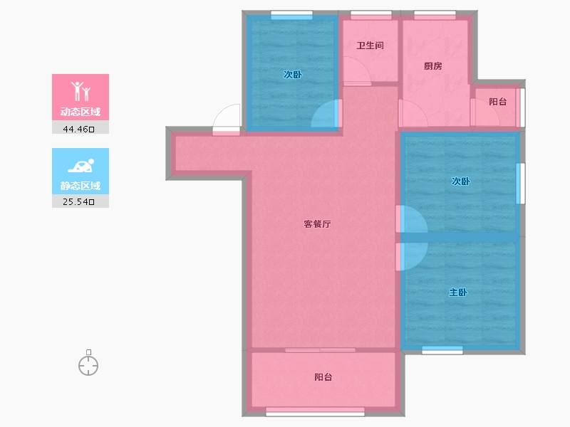 广东省-深圳市-南光花园-61.44-户型库-动静分区